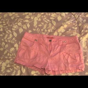 Pretty in pink shorts!
